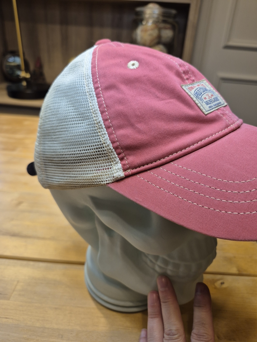 Ralph Lauren Pink and White Mesh Baseball Cap